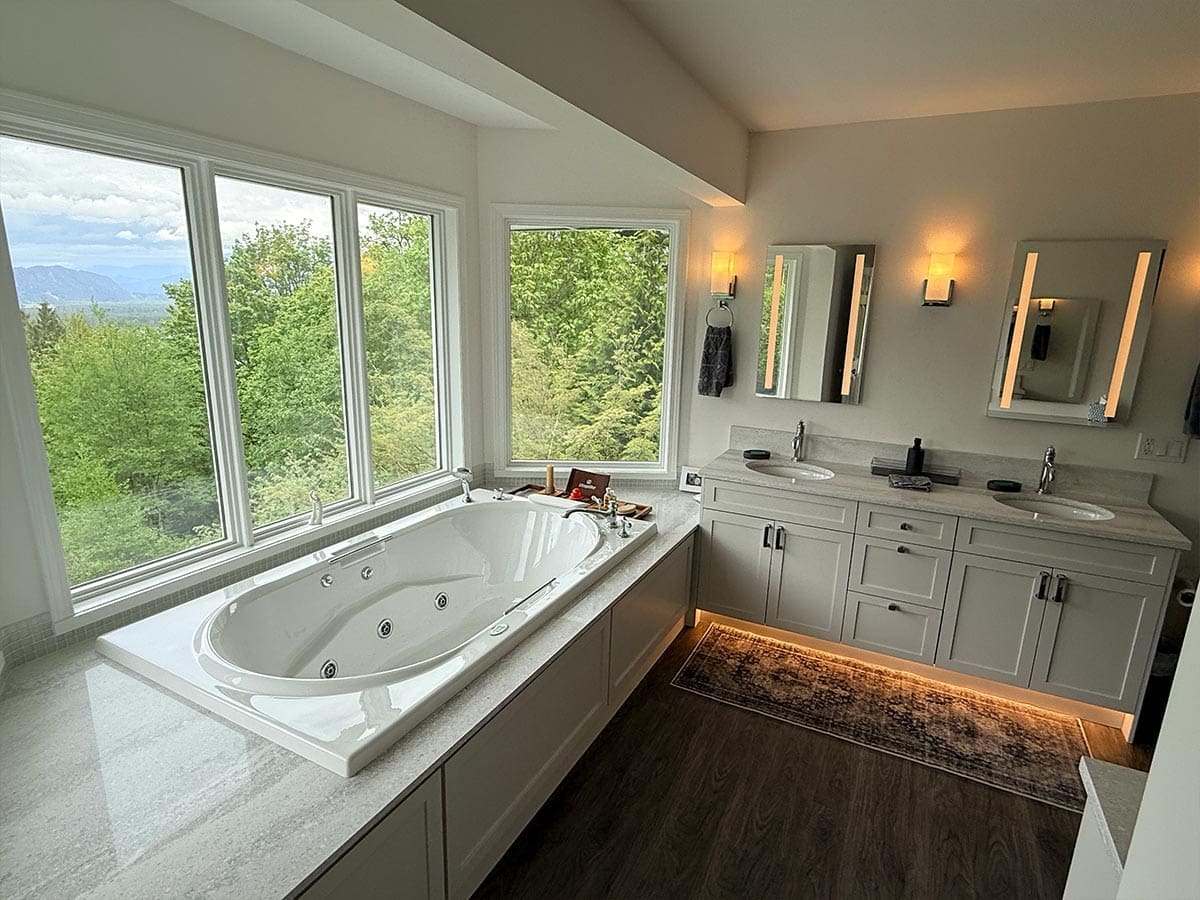 After bathroom renovation completed by Batzbuild in Chilliwack